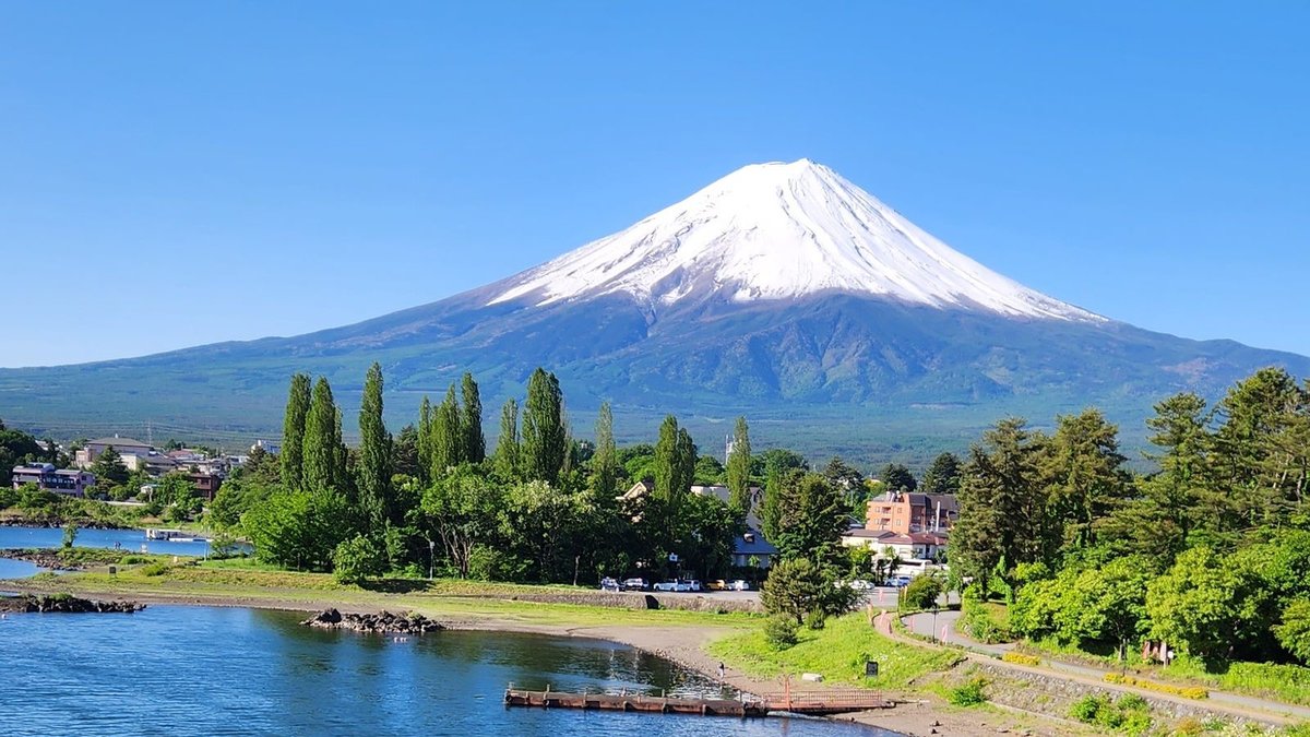 河口湖から望む富士山